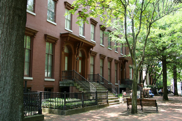 Clay St. row houses part of Valentine Richmond History Center. Richmond, VA.
