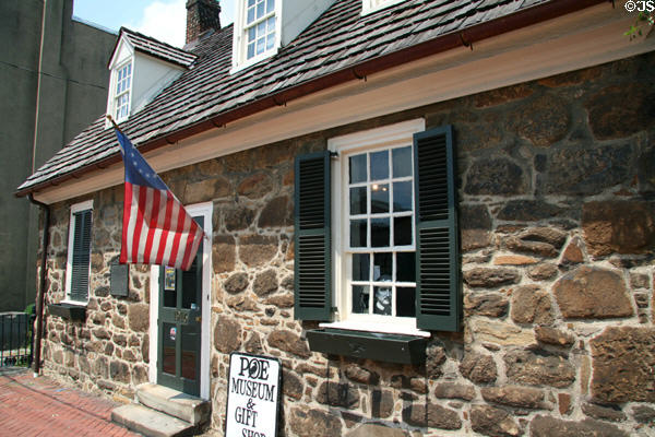 Stone Jacob Ege house (c1737) (1914 E. Main St.) oldest in Richmond now serves as Edgar Allan Poe Museum. Richmond, VA.