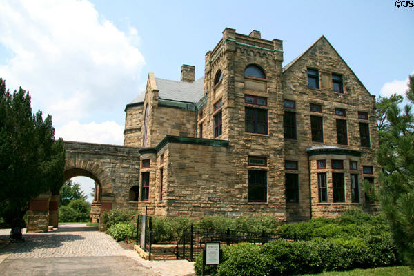 Carriage arch & square tower of Maymont Mansion. Richmond, VA.