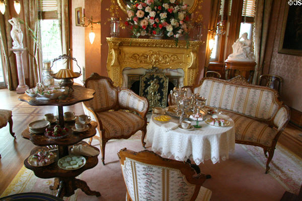 Pink Drawing Room of Maymont Mansion. Richmond, VA.