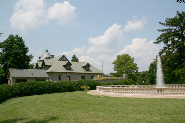 Fountain & service buildings at Maymont. Richmond, VA.