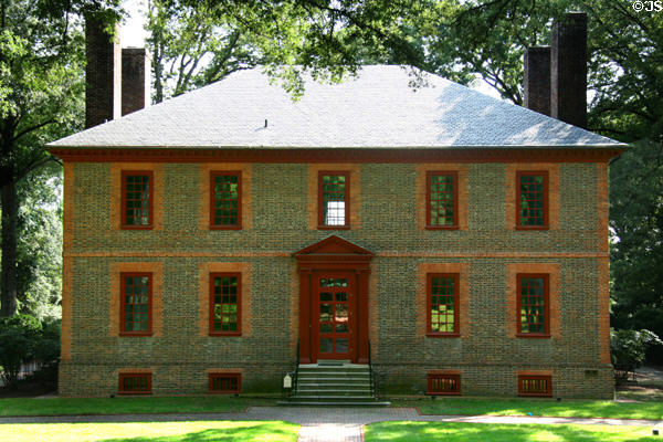 Wilton House (c1753) (215 S. Wilton Rd.) built by William Randolph III. Richmond, VA. Style: Georgian.