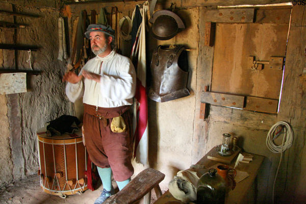 Interior of guard hut at Henricus. VA.