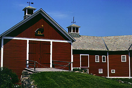 U-shaped barn of Shelburne Museum. VT.