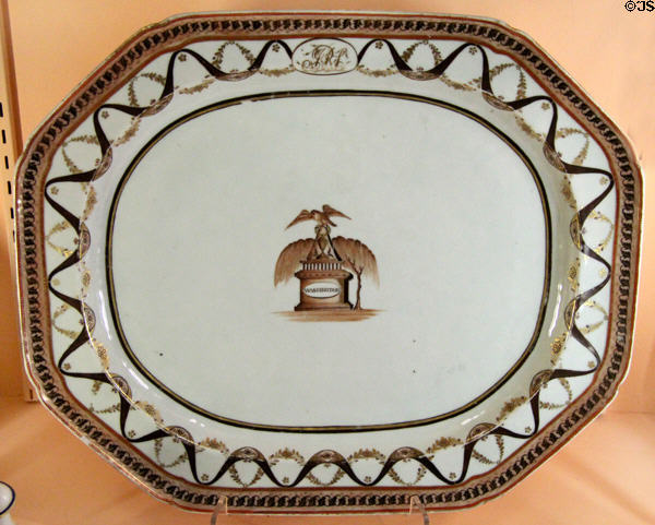 Washington's tomb commemorative platter at Shelburne Museum. Shelburne, VT.