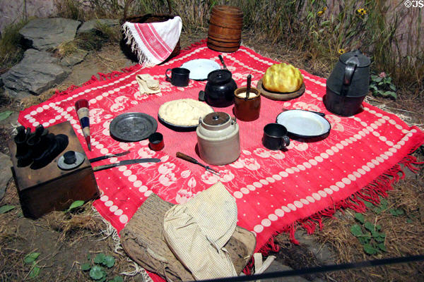 Nooning, early American lunch for workers in farm fields at Billings Farm & Museum. Woodstock, VT.