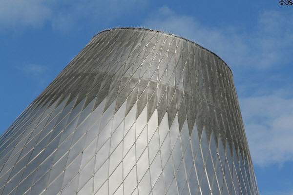 Details of top of Great Cone of Museum of Glass. Tacoma, WA.