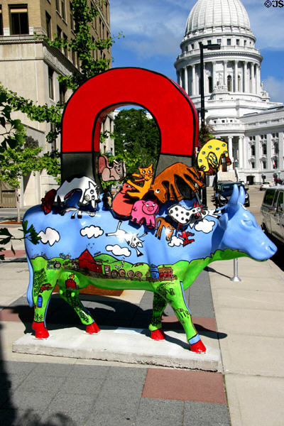 Animal Magnetism by Jenny M. Steinman Heyden in Madison CowParade. Madison, WI.