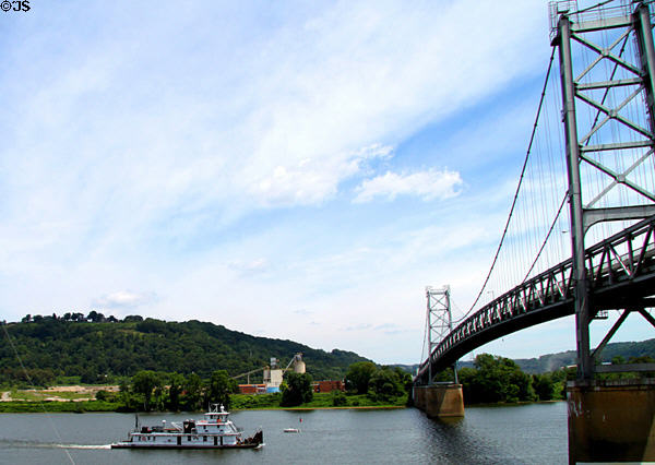 Fort Steuben Bridge over Ohio River just north of US Highway 22 Bridge. WV.