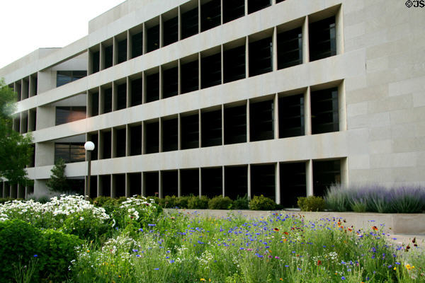 Prairie wildflower garden at Herschler Building. Cheyenne, WY.