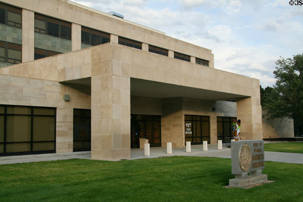 Entrance to Wyoming State Museum. Cheyenne, WY.