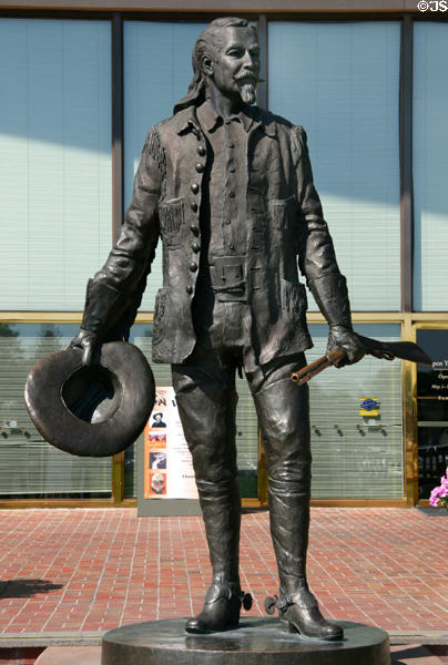 William F. Cody statue (1976) by Bob Shriver at Buffalo Bill Center of the West. Cody, WY.