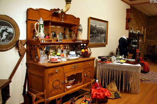 Antiques which settlers brought to Wyoming at Buffalo Bill Center of the West. Cody, WY.