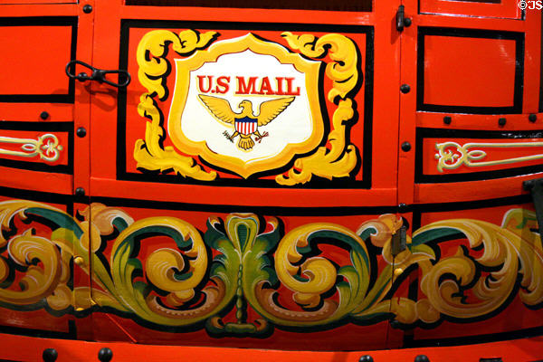 Artwork of stage coach used in Cody's Wild West show at Buffalo Bill Center of the West. Cody, WY.