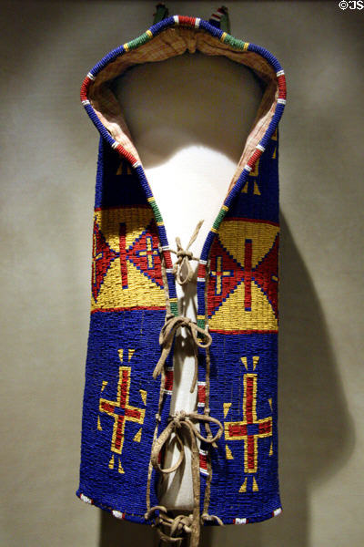 Lakota beadwork hood cradle board (c1895) at Buffalo Bill Center of the West. Cody, WY.