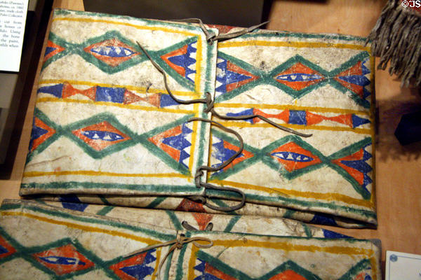 Northern Plains rawhide parfleches (c1890) at Buffalo Bill Center of the West. Cody, WY.