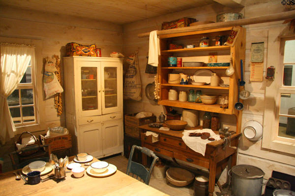 Native home interior depicted at Buffalo Bill Center of the West. Cody, WY.