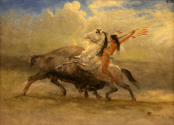 Last of the Buffalo sketch (c1888) by Albert Bierstadt at Buffalo Bill Center of the West. Cody, WY.