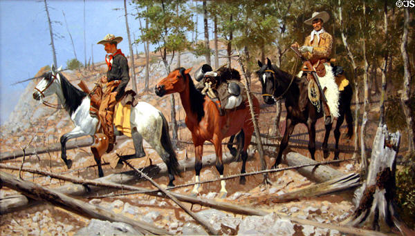 Prospecting for Cattle Range painting (1889) by Frederic Remington at Buffalo Bill Center of the West. Cody, WY.