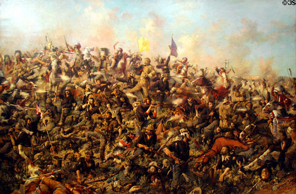 Custer's Last Stand painting (c1899) by Edgar S. Paxson at Buffalo Bill Center of the West. Cody, WY.