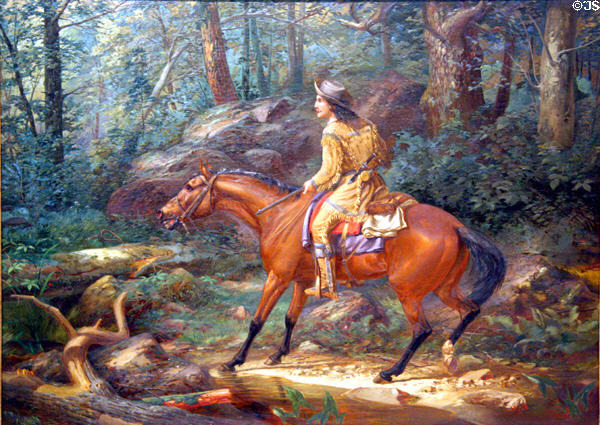 Buffalo Bill painting (1867) by Louis Maurer at Buffalo Bill Center of the West. Cody, WY.