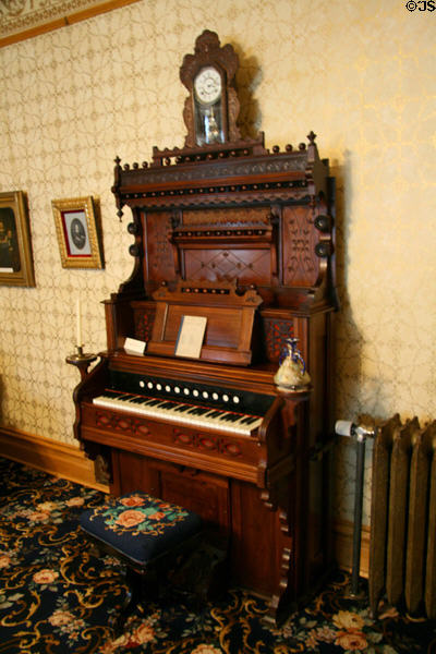 Organ in parlor of Laramie Plains Museum. Laramie, WY.