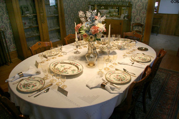Dining room of Laramie Plains Museum. Laramie, WY.
