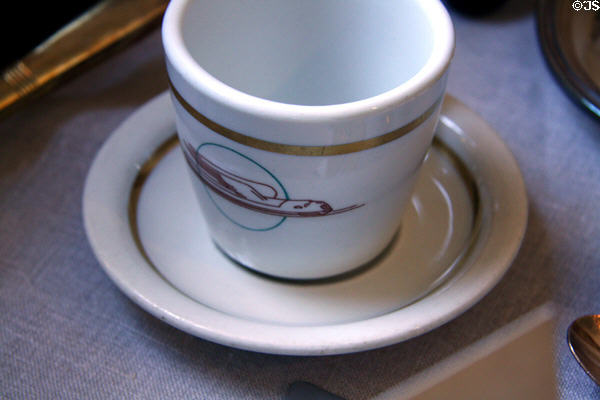 Union Pacific cup & saucer at Laramie Plains Museum. Laramie, WY.
