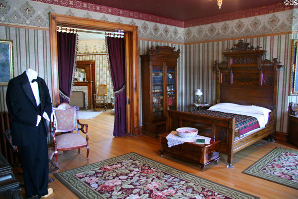 Master bedroom of Laramie Plains Museum. Laramie, WY.