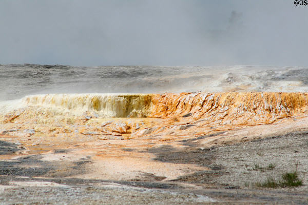 Colored ridge in Old Faithful area of Yellowstone National Park. WY.