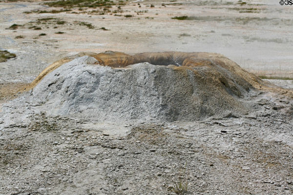 Mini crater mound in Old Faithful area of Yellowstone National Park. WY.