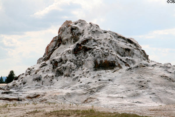 Small deposit cone on Firehole Lake Drive at Yellowstone National Park. WY.