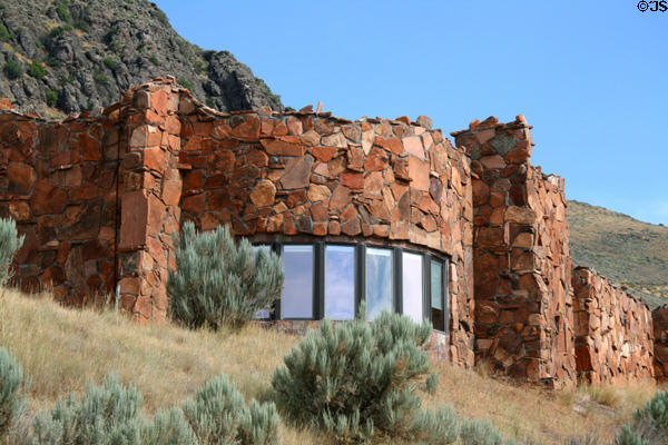 Architectural details of National Wildlife Museum of Art. Jackson, WY.