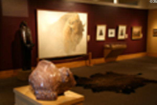 Buffalo art gallery of National Wildlife Museum of Art. Jackson, WY.