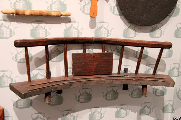 Drying rack for oatcakes to keep them from going moldy at St Fagans National Museum of History. Cardiff, Wales.