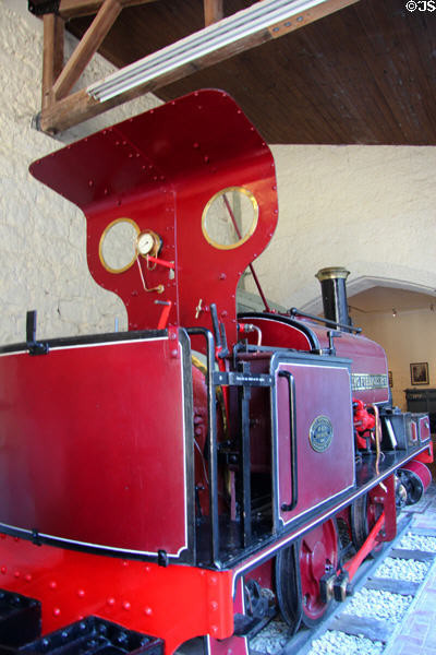 Detail of Kettering Furnaces No.3 (1885) built for Kettering Ironstone Railway by Black, Hawthorn & Co at Penrhyn Castle Rail Museum. Bangor, Wales.