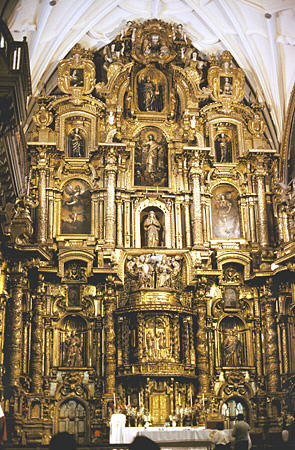 Interior of La Compaña in Cusco. Peru.