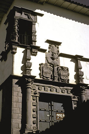 Incan Museum doorway detail, Cusco. Peru.