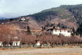 Paro valley with national museum & Rinpung Dzong. Bhutan.