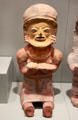 Earthenware seated female figure from Ecuador at Gardiner Museum. Toronto, ON.