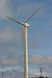 Wind generator at Atlantic Wind Test Site. PE.