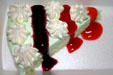 Slice of Seaweed Pie with slightly greenish tinge. PE.