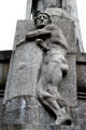 German guard figure by Hugo Lederer at base of Bismark Memorial. Hamburg, Germany.