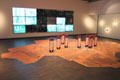 Room-size interactive map to familiarize visitors with Jewish history of Munich at Jewish Museum Munich. Munich, Germany.