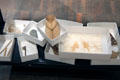 Everyday Jewish objects found in Löwenturn wall niche along with prayers at Jewish Museum Munich. Munich, Germany.