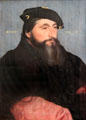 Herzog Anton der Gute von Lothringen painting by Hans Holbein the Younger at Berlin Gemaldegalerie. Berlin, Germany.