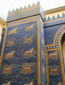 Upper section corner details of Ishtar Gate at Pergamon Museum. Berlin, Germany.