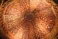 Domed ceiling with geometric Islamic pattern from Alhambra Palace. Granada, Spain at Pergamon Museum. Berlin, Germany.