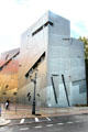 Light plays of metal cladding of Jewish Museum Berlin. Berlin, Germany.