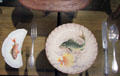 Fish plates from Shabbat setting at Jewish Museum Berlin. Berlin, Germany.